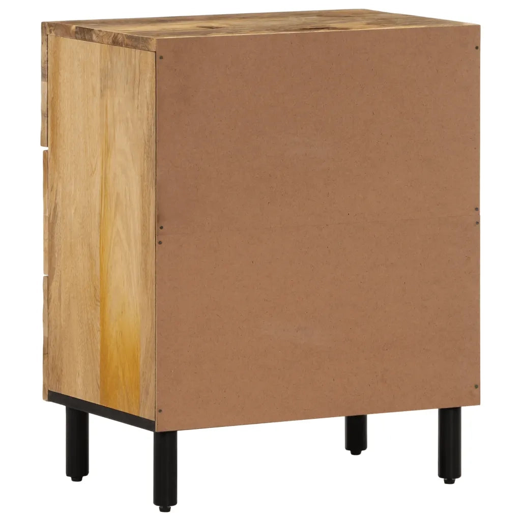 Comodino 50x33x60 cm in Legno Massello di Mango 356900