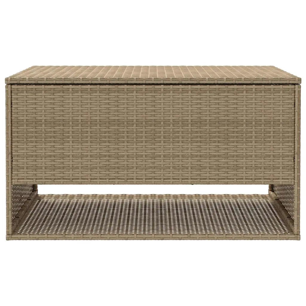 Scatola per Cuscini da Esterno Beige 100x55x55,5 cm Polyrattan