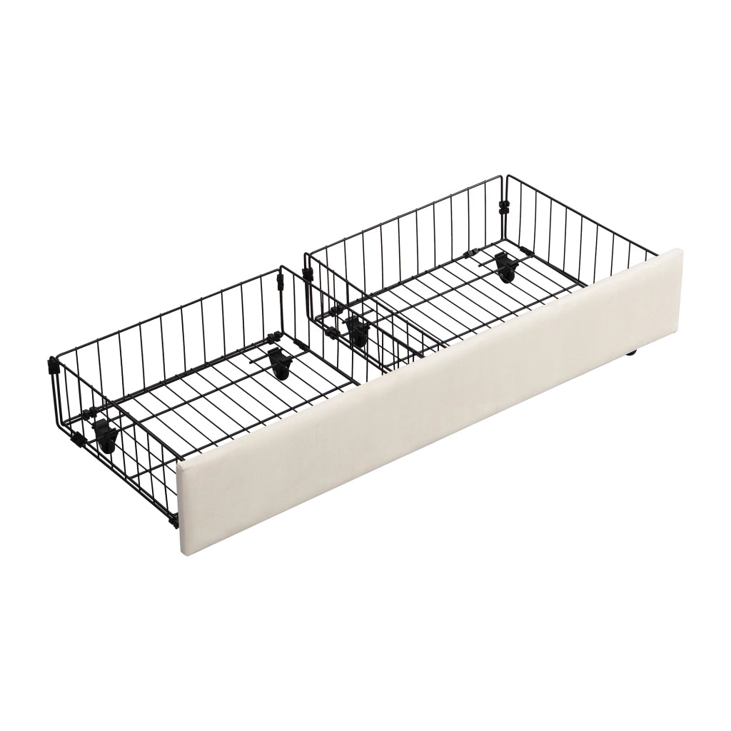 Letto con Cassetti 140×200 cm; Letto Matrimoniale con Contenitore Idraulico e 2 Cassetti; senza Materasso
