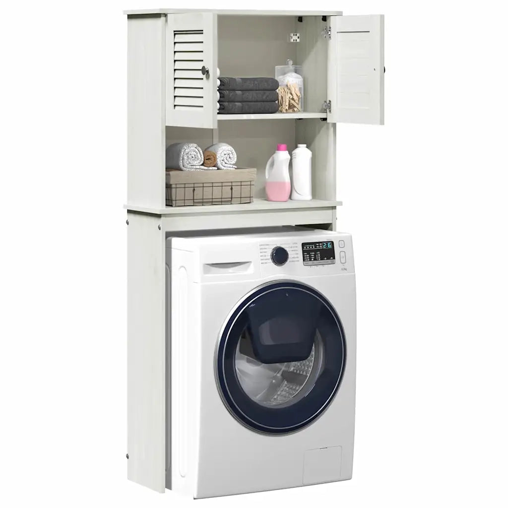 vidaXL Armadio per Lavatrice con porta VIGO Bianco 72.5 x 27 x 161 cm