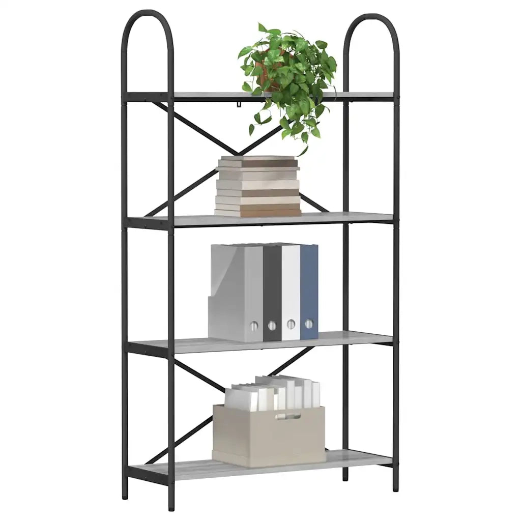 Libreria Grigio Sonoma 80 x 30 x 146 cm Legno multistrato 879896