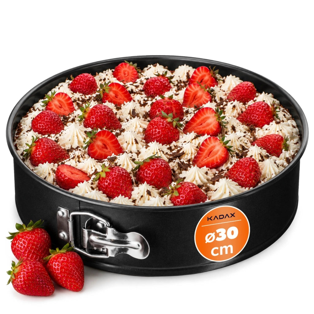 Teglia rotonda per torte KADAX da 30 cm, antiaderente, in acciaio.