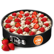 Teglia rotonda per torte KADAX da 30 cm, antiaderente, in acciaio.