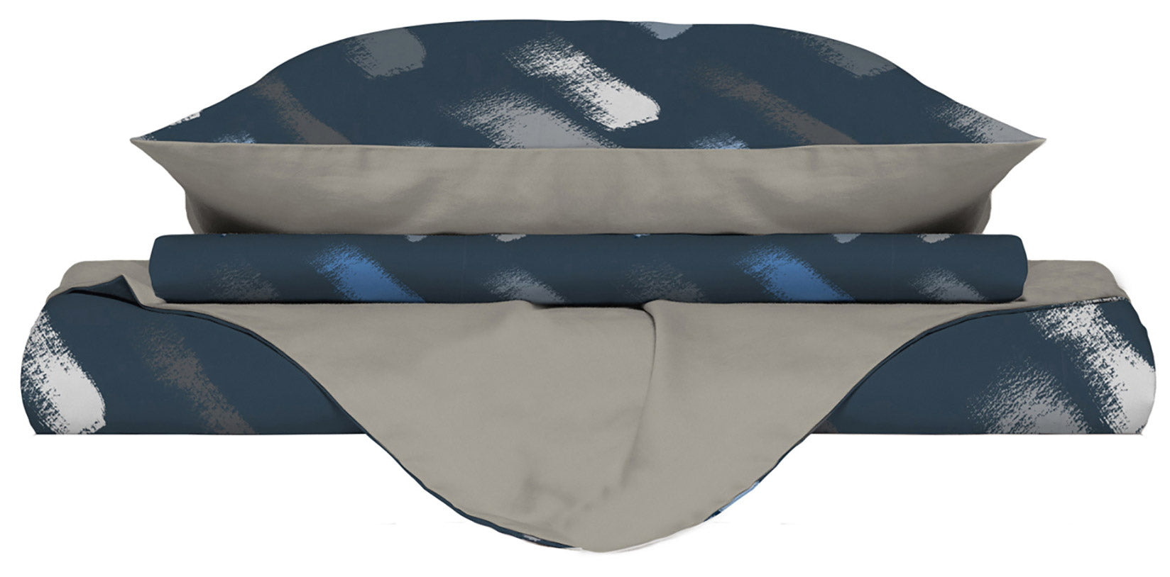 Copripiumino 1 Piazza e Mezzo Double Face con Federe Stampato Gessetti