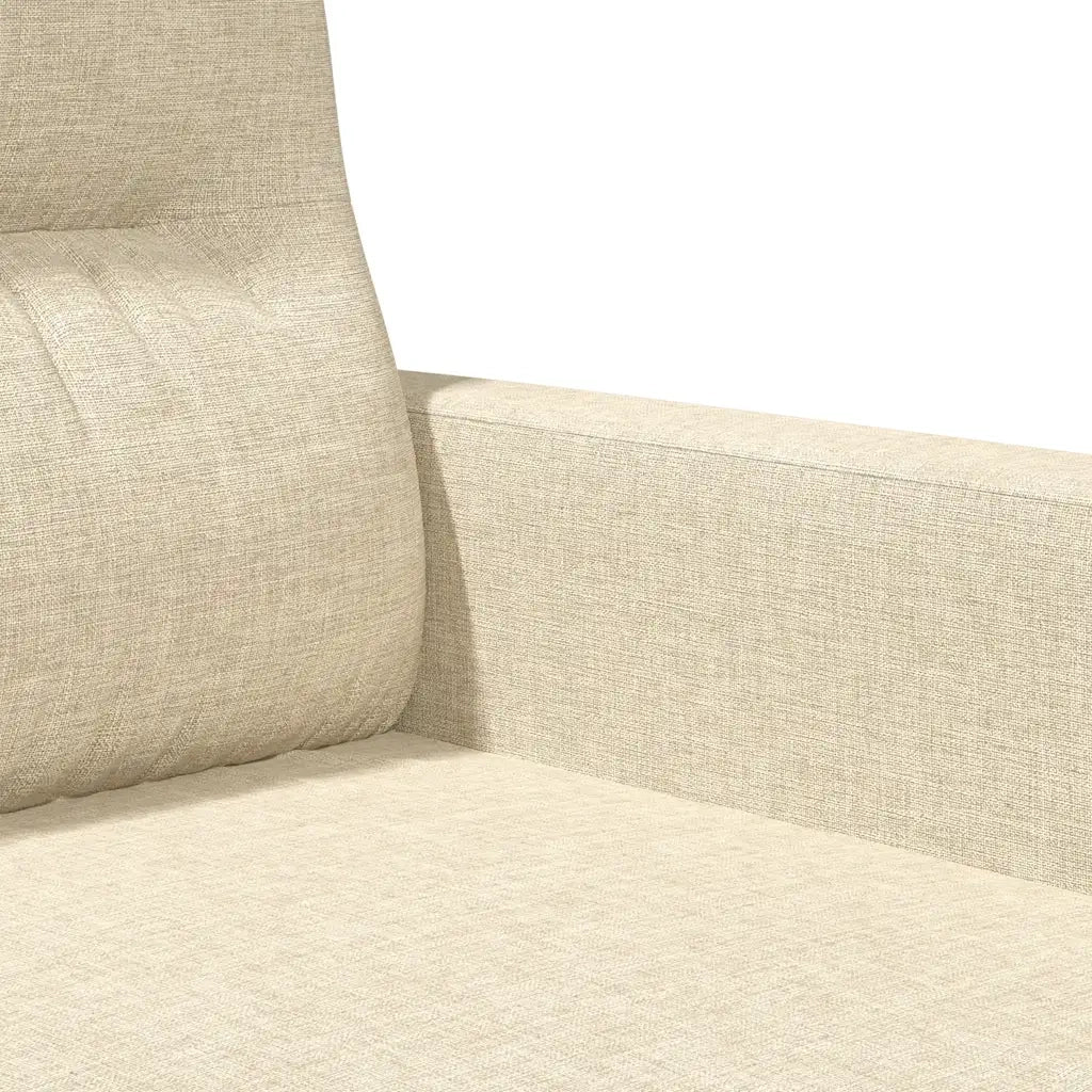Divano a 2 Posti Crema 120 cm in Tessuto 359229