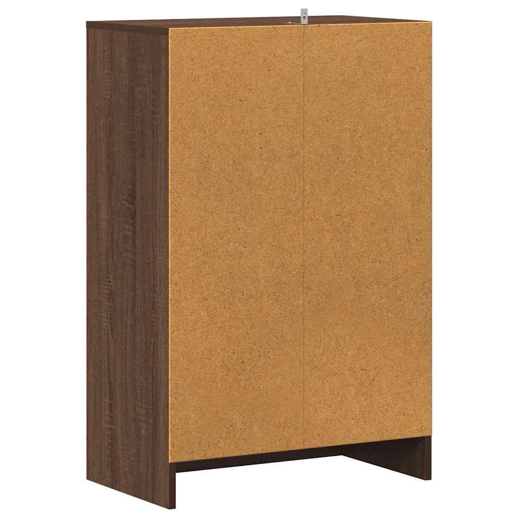 Scarpiera Rovere Marrone 60x35x92 cm in Legno Multistrato 816013