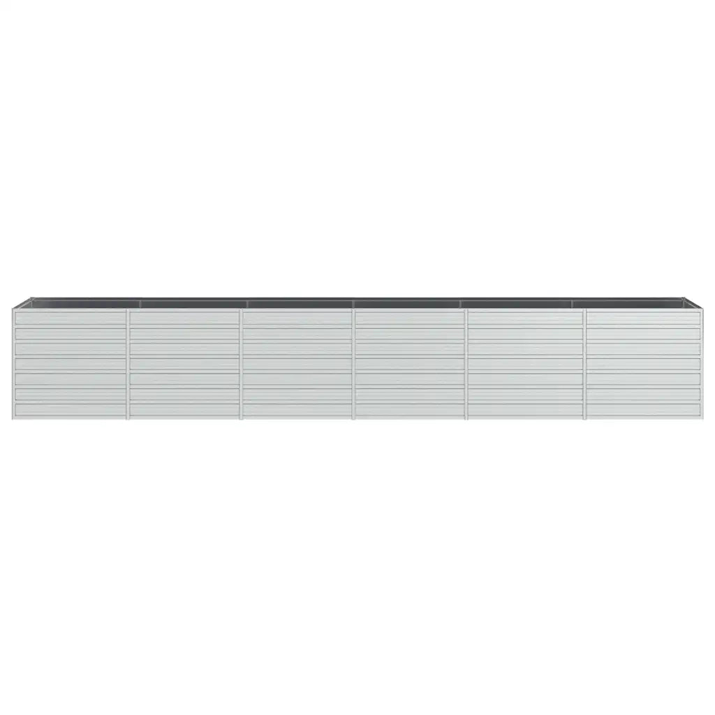 Letto Rialzato Giardino 480x80x77 cm in Acciaio Zincato Argento 316902