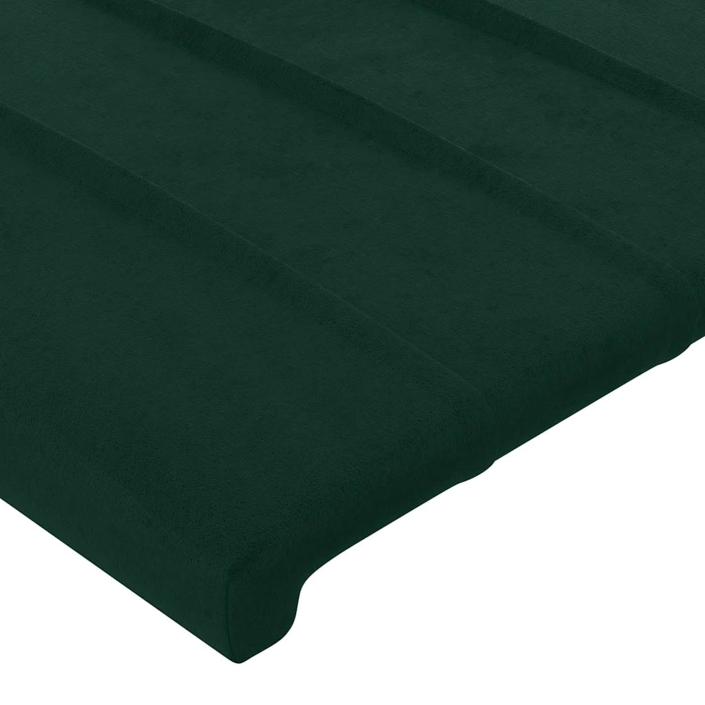 Testiera Verde Scuro 200x5x118/128 cm Velluto 3116639