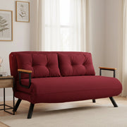 Calvin, Divano Letto 2 Posti Contenitore, 133x78 cm Rosso