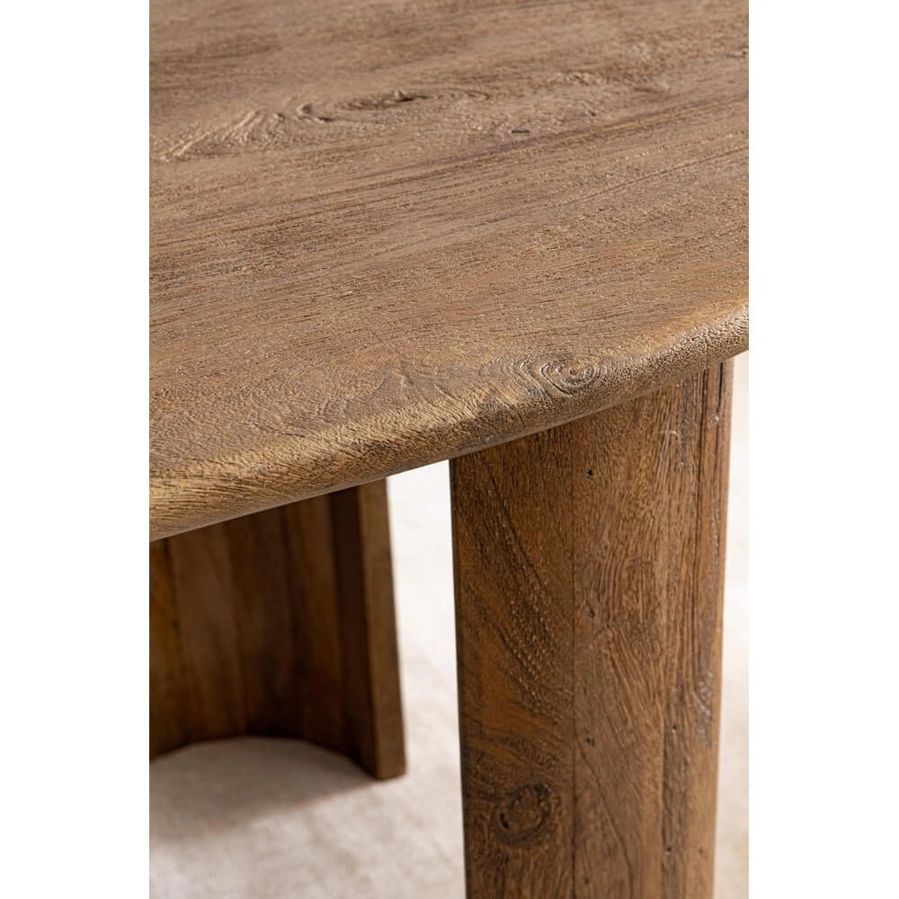 Tavolo da pranzo ovale in legno di mango naturale 210x100 - BRANCH
