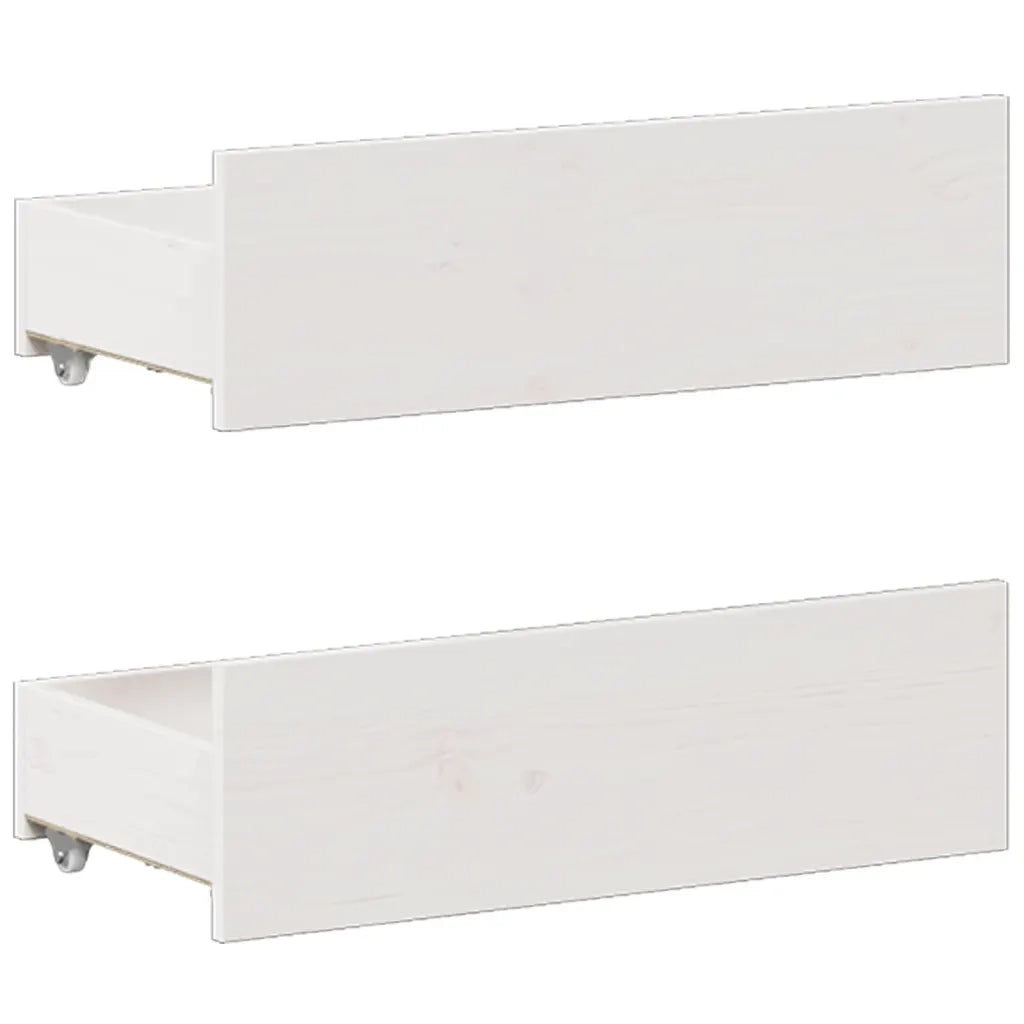 vidaXL Giroletto senza Materasso con Testata Bianco 140x200 cm Pino