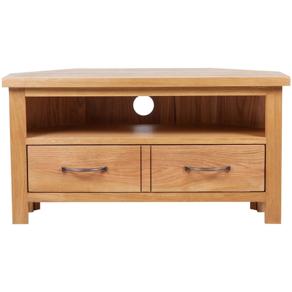 Mobile TV con Cassetto 88 x 42 x 46 cm Legno Massello di Rovere 241676