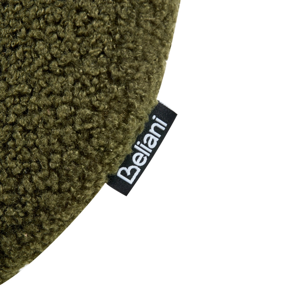 Set di 2 sedie Boucle con gambe effetto legno senza braccioli e tappi per gambe design retrò sedute da sala da pranzo verde scuro