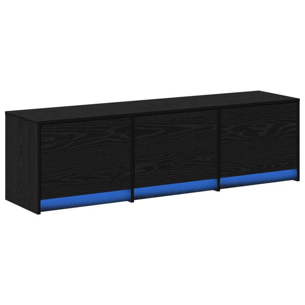 Mobile TV-Credenza per TV Rovere Nero 140 x 34 x 40 cm Legno multistrato