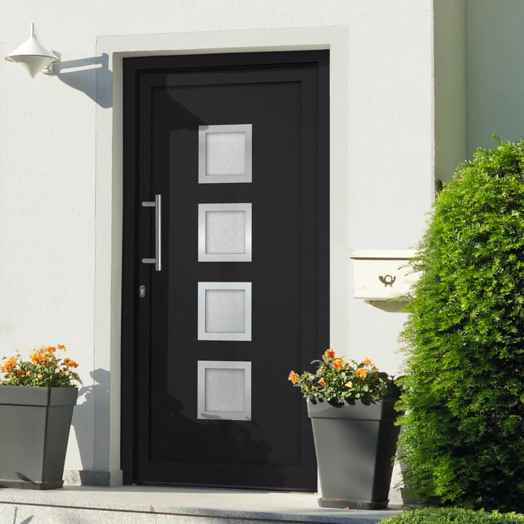 Porta di Ingresso Antracite 108x200 cm 279191