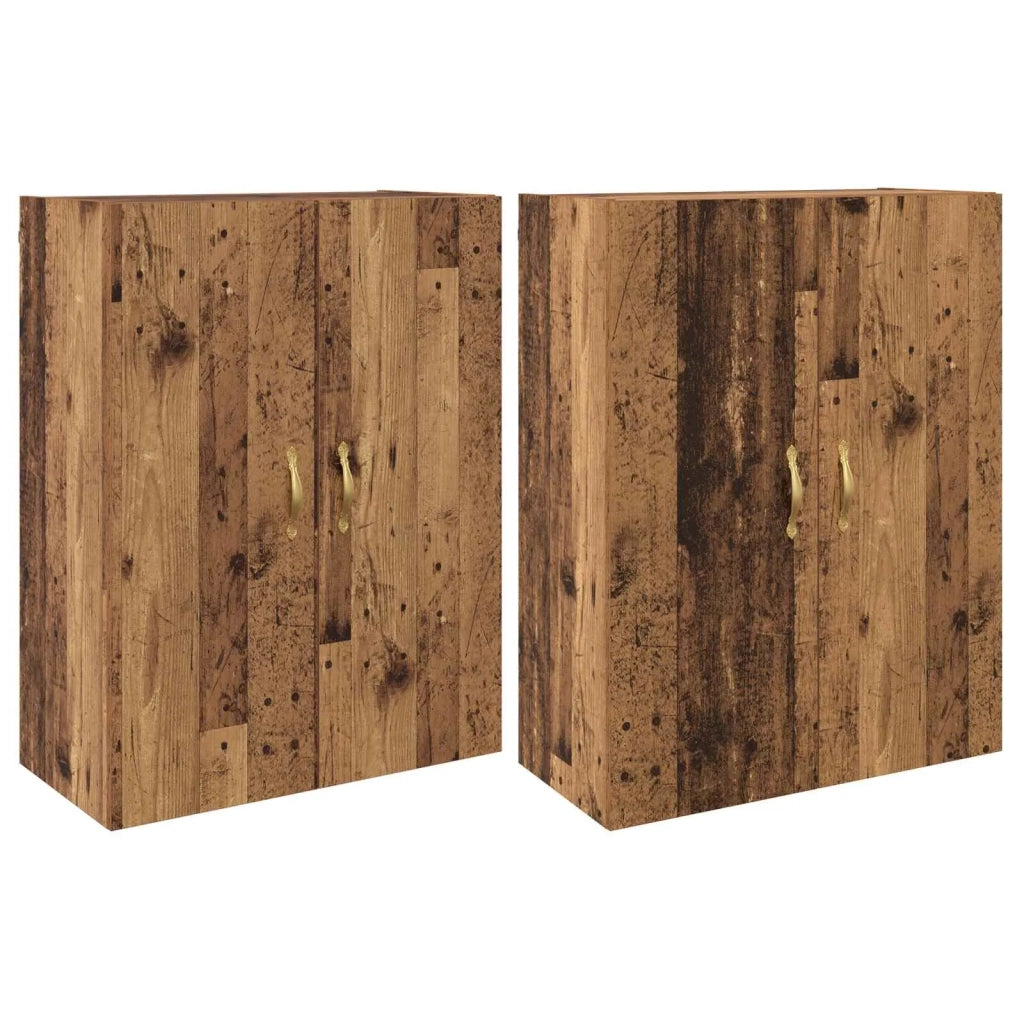 Armadietto a Muro | Mobiletto a muro 2 pz Legno vecchio 69,5 x 34 x 90 cm