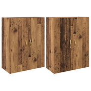 Armadietto a Muro | Mobiletto a muro 2 pz Legno vecchio 69,5 x 34 x 90 cm