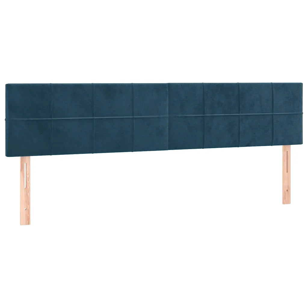 Giroletto a Molle con Materasso Blu Scuro 180x200 cm in Velluto