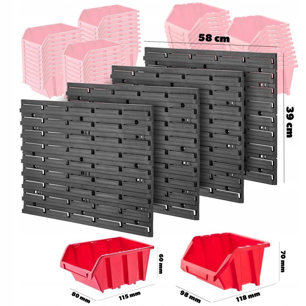 KADAX Pannello portautensili da parete per officina 116x78 cm Scaffale per officina/garage 70El
