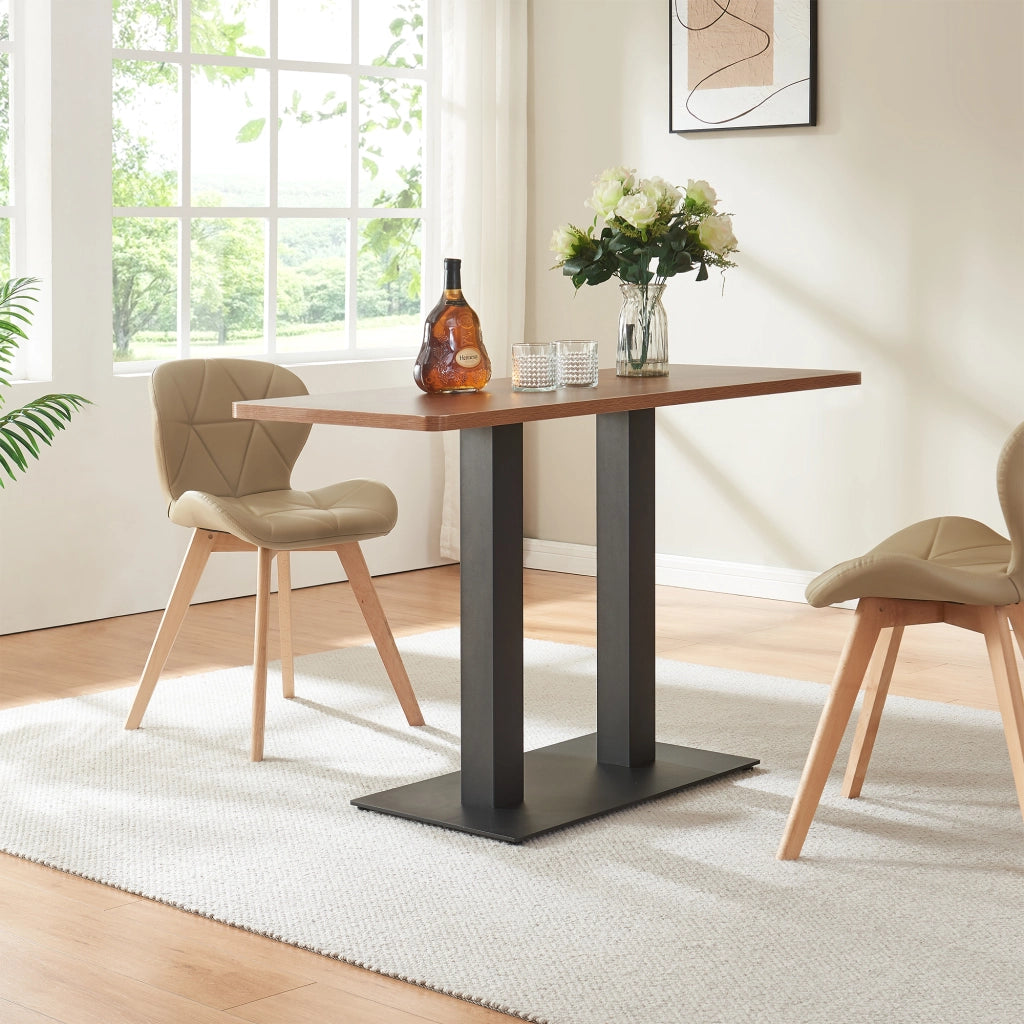 Telaio per Tavolo 'Fai da Te' Vadejord Struttura a 2 Gambe 70 x 40 x 73 cm - Nero [en.casa]