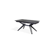 Tavolo allungabile grigio vintage - nero opaco 90 cm x 160-240  cm cm H. 76 cm