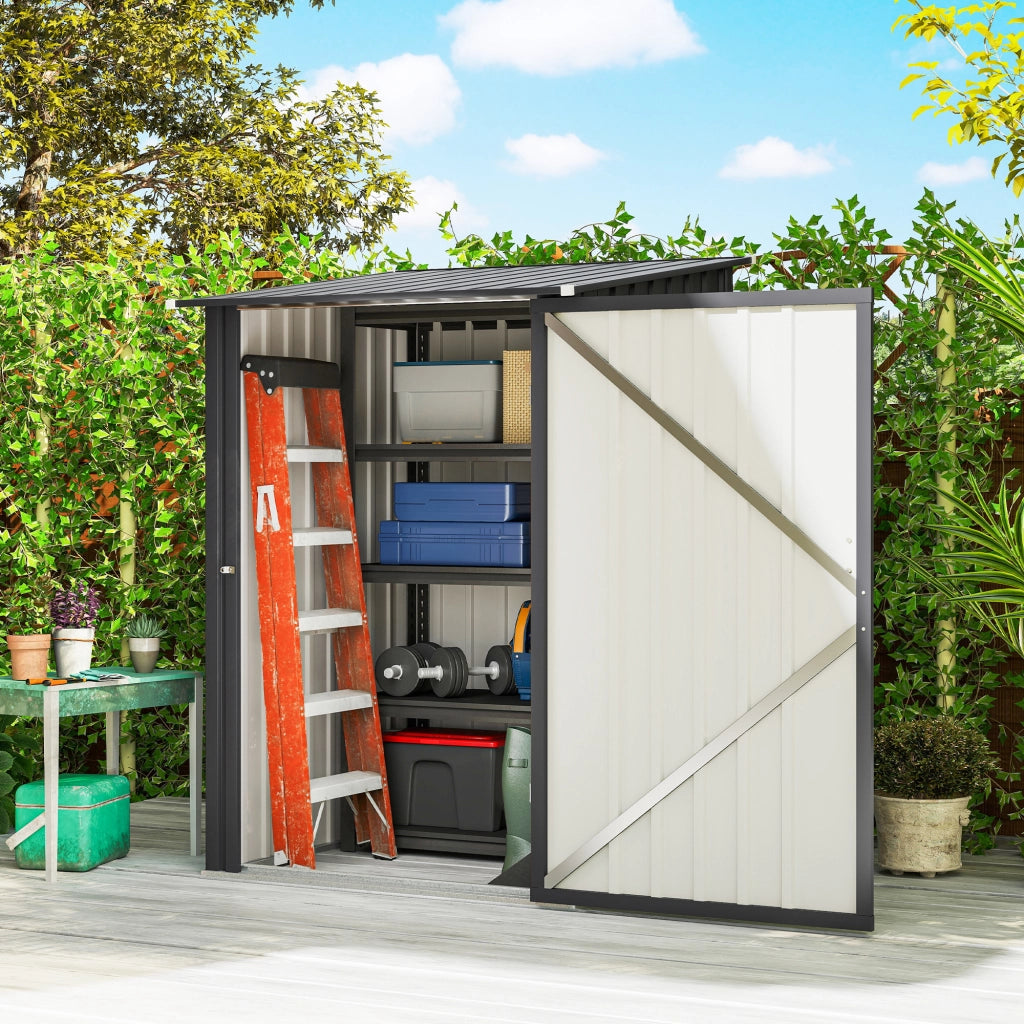 Casetta da Giardino ¨C Zephmum ¨C Grigio 100x104x160 cm