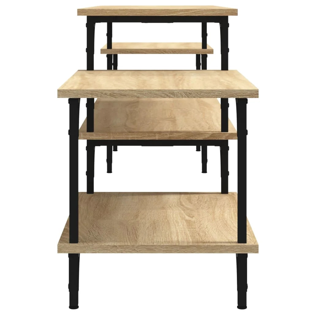 Mobile TV multimediale mensola TV credenza TV sala da pranzo soggiorno camera da letto rovere Sonoma 197 x 35 x 52 cm legno ingegnerizzato marrone 02_0027514