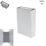 APPLIQUE PARETE LED 6W LAMPADA MURO IP65 MODERNO DOPPIA LUCE FREDDA 6500K 20299