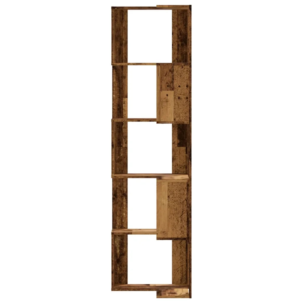 Libreria Angolare 5Ripiani Legno Vecchio 50x50x179 cm Legno 852589