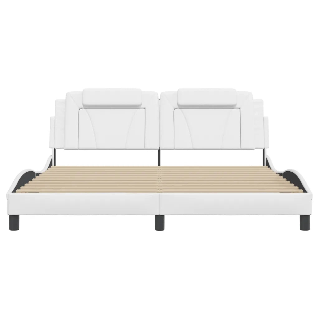 Giroletto Viana con LED senza Materasso-Struttura Letto Bianco 180x200 cm
