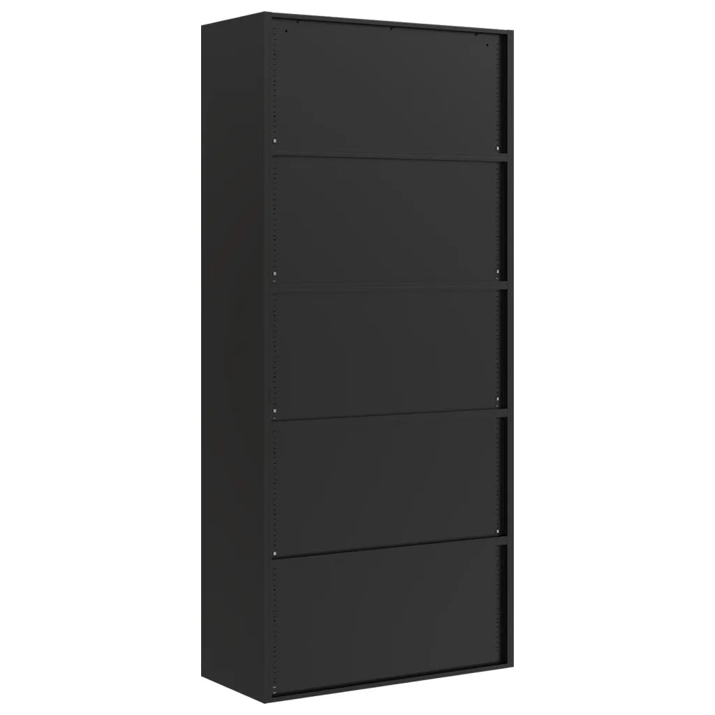 Armadio Classificatore Nero 90x40x240 cm in Acciaio