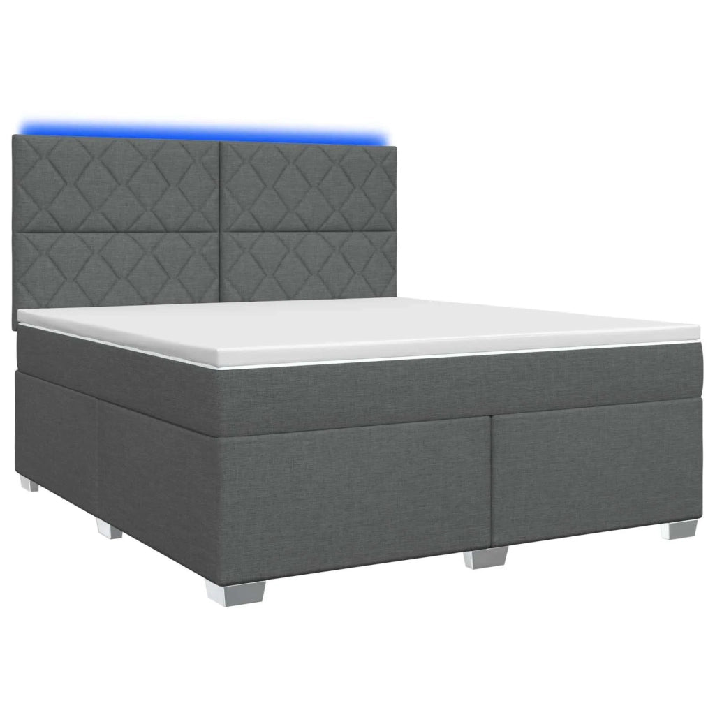Letto box spring con materasso Grigio Scuro 140 x 200 cm 3454895
