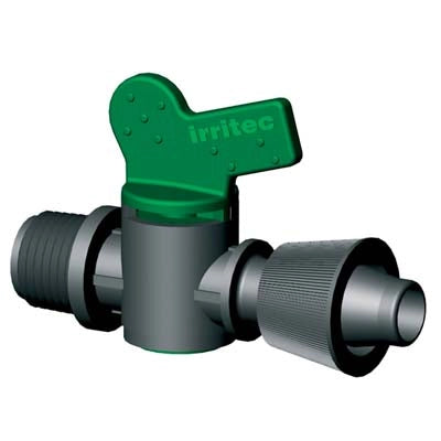 VALVOLA FILETTO MASCHIO X TUBO GOCCIOLANTE IRRITEC - MM 16X1/2M- 50 pezzi
