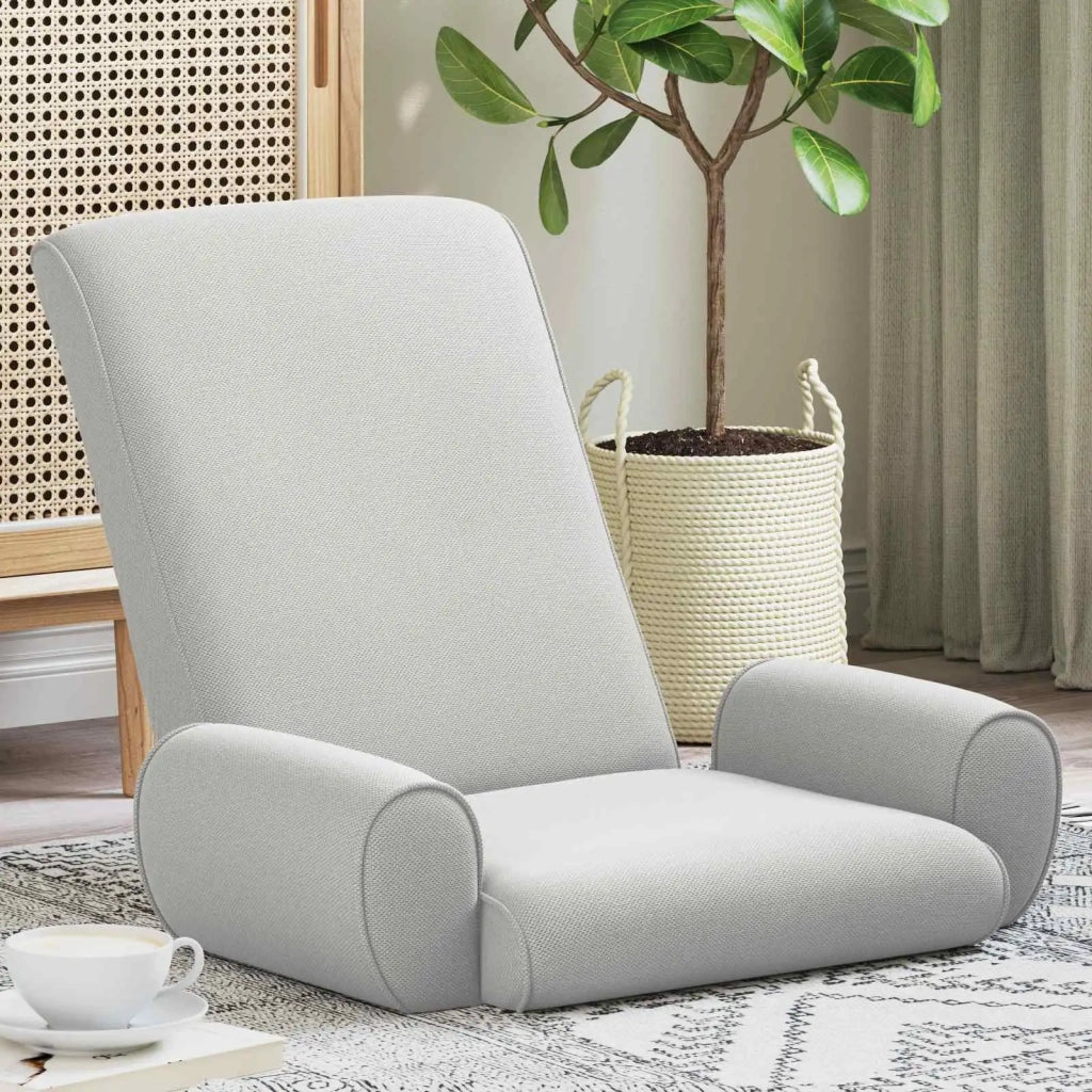 Sedia da Pavimento Grigio chiaro 68 x 51 x 56 cm Velluto grana 42028122