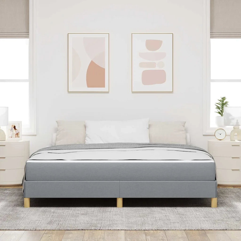 vidaXL Letto a molle Grigio chiaro e Marrone 180 x 200 cm