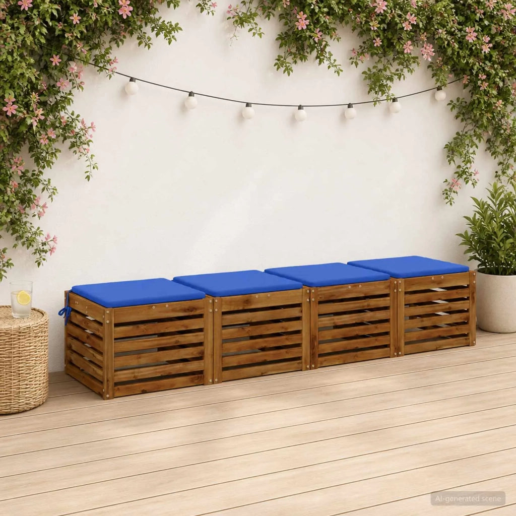 Cuscini per Sedia in 4 Pezzi SOEST 4 pz 100% Poliestere 944340