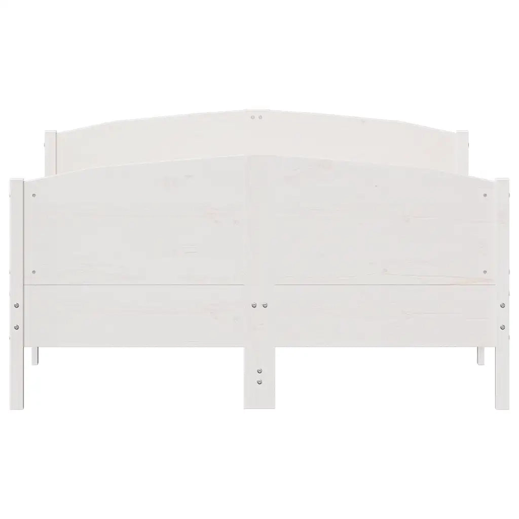 Giroletto senza Materasso Bianco 150x200 cm Legno Massello Pino