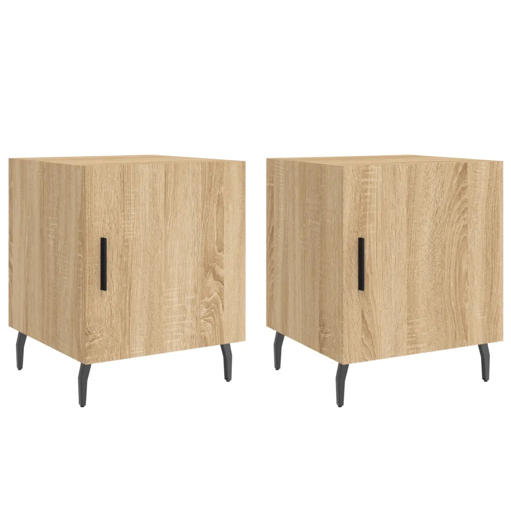 Comodini 2 pz Rovere Sonoma 40x40x50 cm in Legno Multistrato 827603