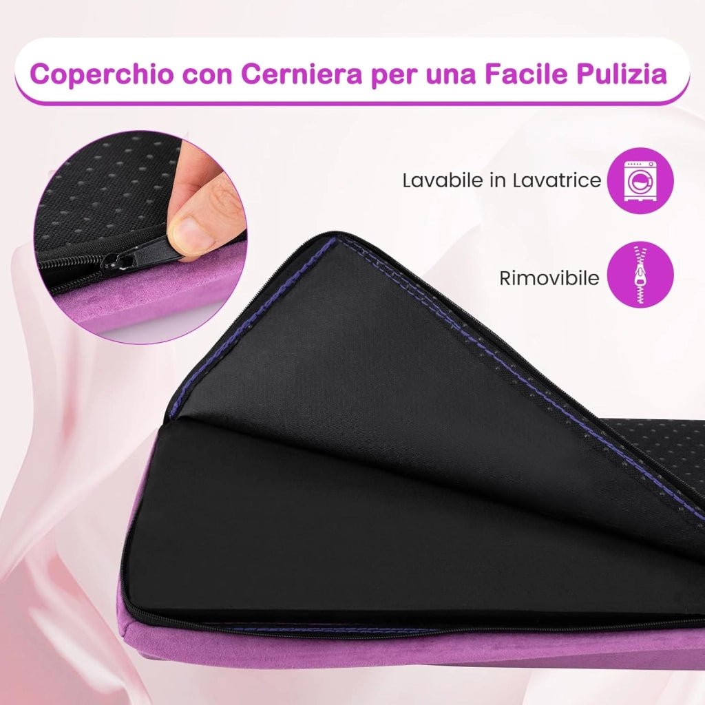 Trave Ginnastica per Bambini per Casa 210 cm, Trave di Equilibrio Pieghevole e Portatile con Manici, Copertura in Suede Rimovibile e Fondo Antiscivolo
