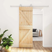 Porta scorrevole Naturale e Bianco 70 x 210 cm 3445020