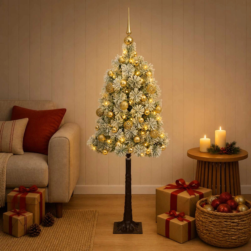 Albero di Natale artificiale con rami snodati e palline 150 cm 3465740