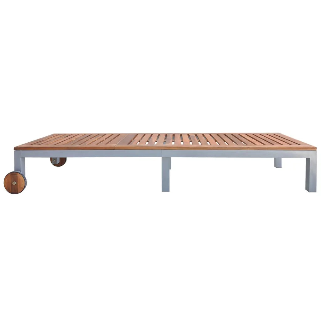 Lettino Prendisole in Legno Massello di Acacia cod mxl 62868