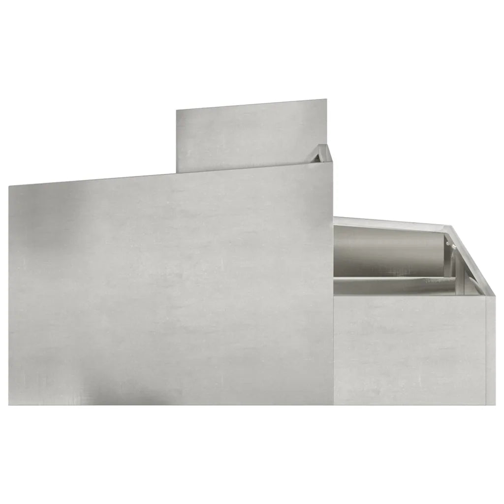 Vaso da giardino Argento 80 x 80 x 50 cm Acciaio inossidabile 873582