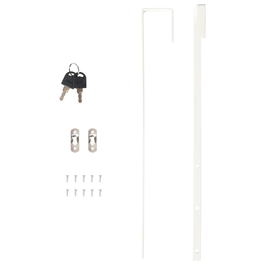 Mobiletto portagioie mobile contenitore organizer per camera da letto spogliatoio bagno con specchio a parete 37,5 x 10 x 67 cm bianco 02_0022837