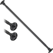 Stang per docciaschermo industriale stile 74-163 cm retrattile telescopica nera opaca - doccia box schermatura viti bulloni