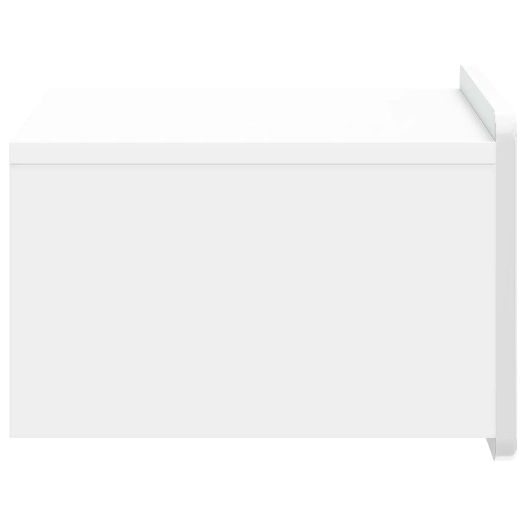 Comodino | Armadio da Notte | Mobiletto da notte a muro Bianco Lucido 49 x 34,5 x 24 cm