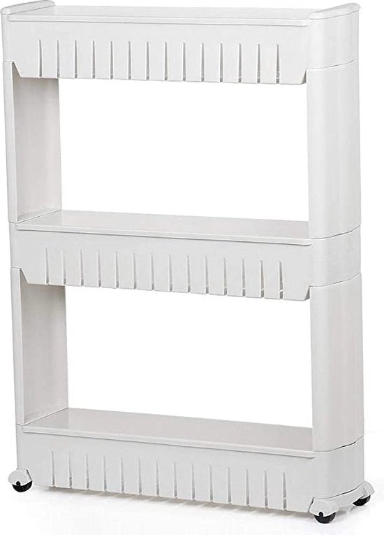Carrello per cucina 3 cassetti carrello per bagno carrello per servizio con 13 cm di larghezza