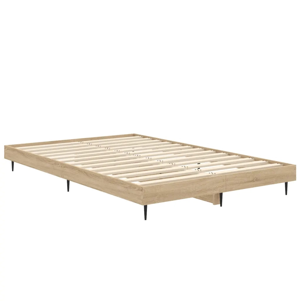 Letto matrimoniale | Letto per adulti | Giroletto senza Materasso Rovere Sonoma 120x190cm in Truciolato