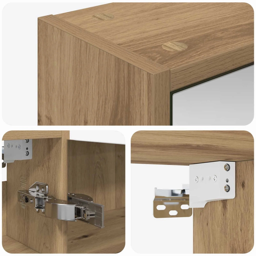Mobiletto per specchio da bagno con porta Rovere Artigianale 889142