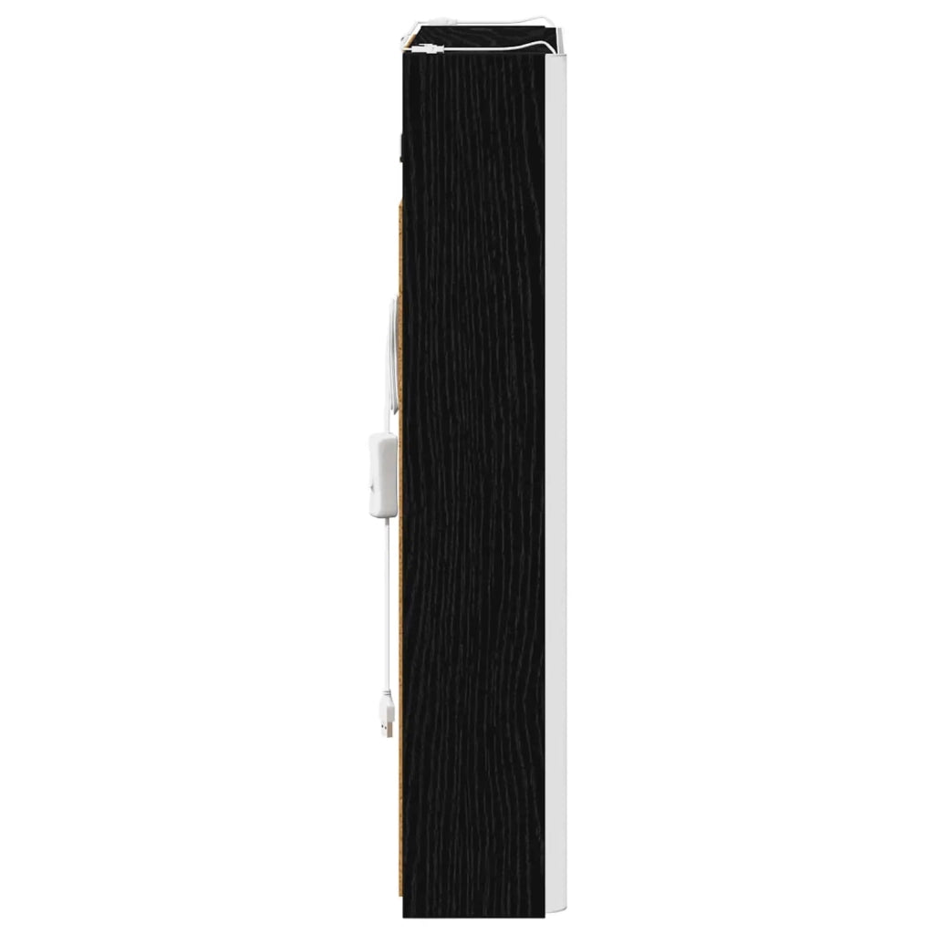 Mobiletto per specchio da bagno Rovere Nero 43 x 11,5 x 60,5 cm